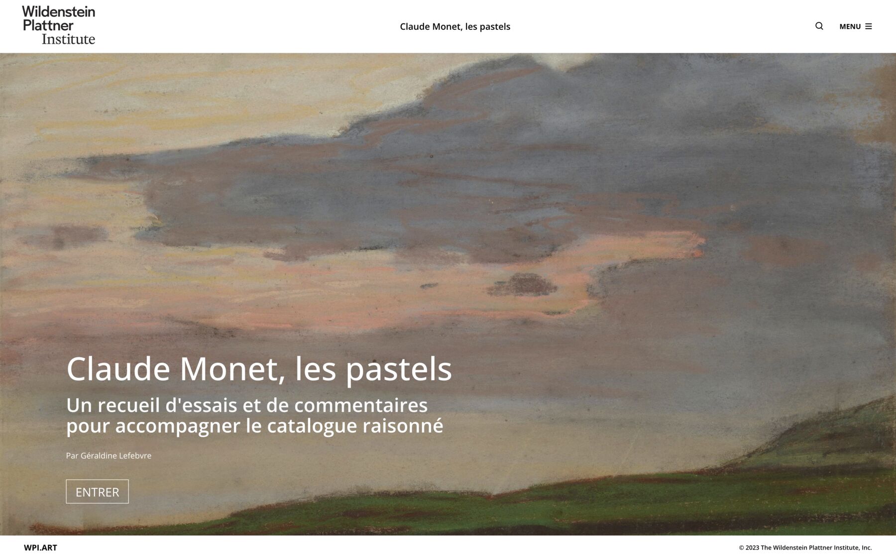Claude Monet, les pastels. Un recueil d’essais et de commentaires pour accompagner le catalogue raisonné. Par Geraldine lefebvre
